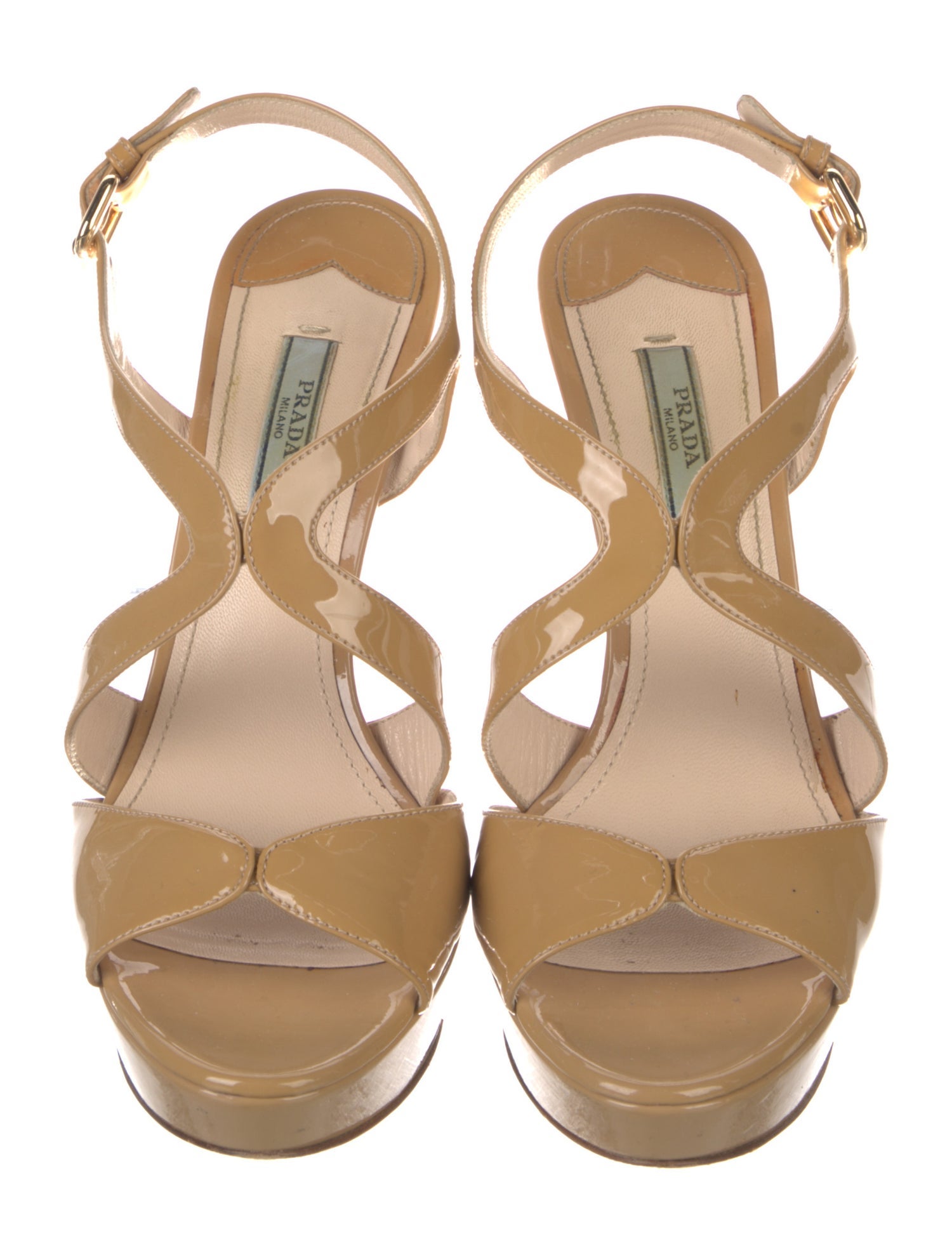 Prada Patent Leather Gladiator Sandals