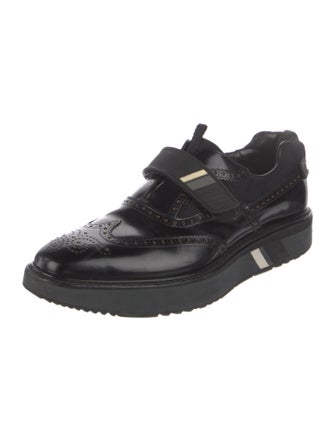 Prada Leather Lasercut Accents Monk Straps