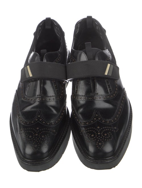 Prada Leather Lasercut Accents Monk Straps