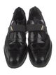 Prada Leather Lasercut Accents Monk Straps