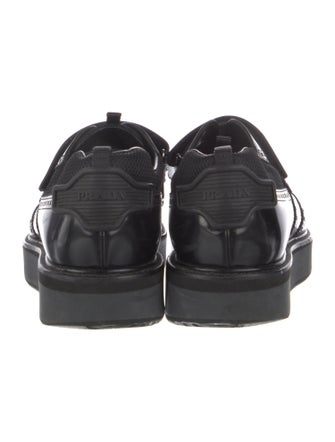 Prada Leather Lasercut Accents Monk Straps