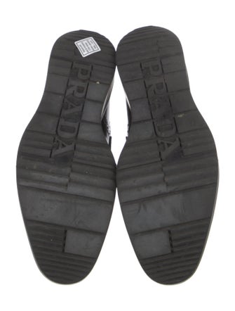 Prada Leather Lasercut Accents Monk Straps