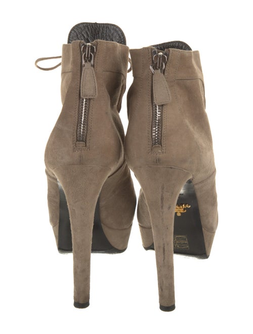 Prada Suede Lace-Up Boots
