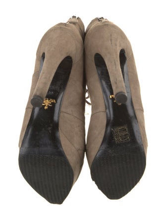 Prada Suede Lace-Up Boots