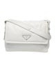 Prada Enameled Metal Triangle Padded Traveller Small