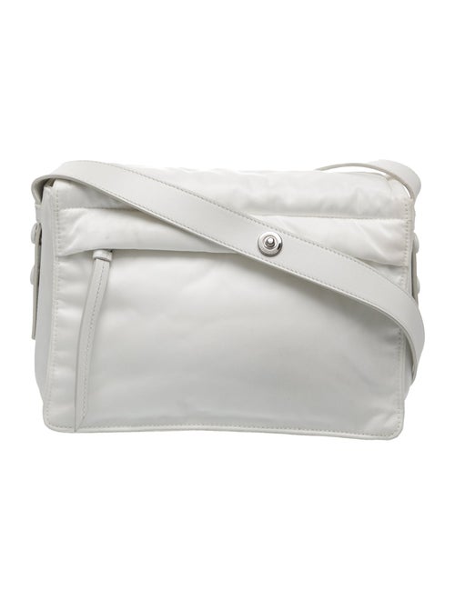 Prada Enameled Metal Triangle Padded Traveller Small