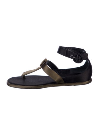 Prada Satin T-Strap Sandals