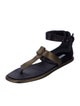 Prada Satin T-Strap Sandals