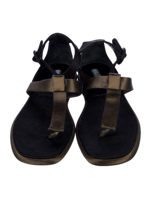 Prada Satin T-Strap Sandals