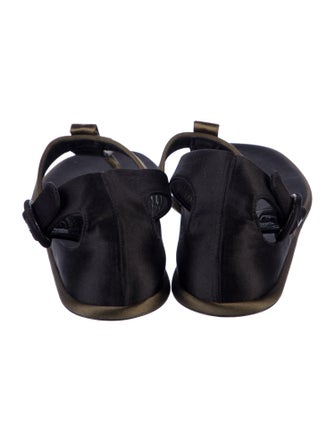 Prada Satin T-Strap Sandals