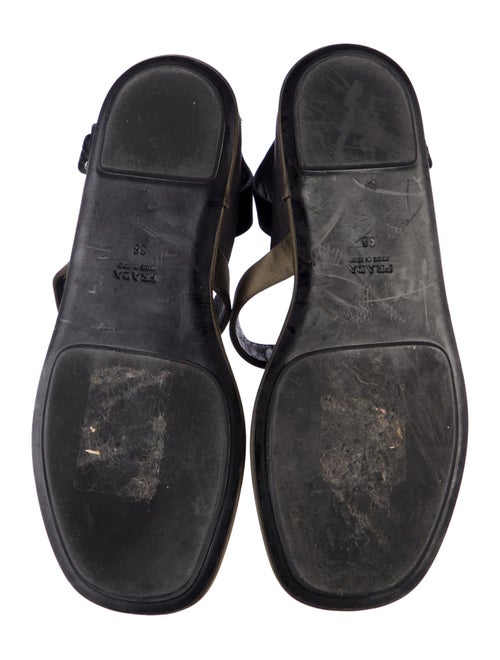 Prada Satin T-Strap Sandals