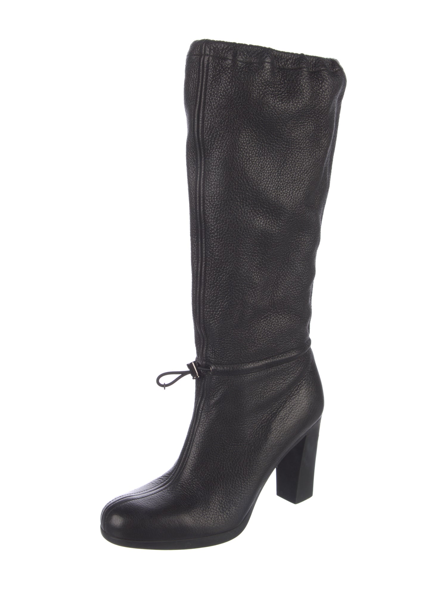 Prada Leather Lace-Up Boots