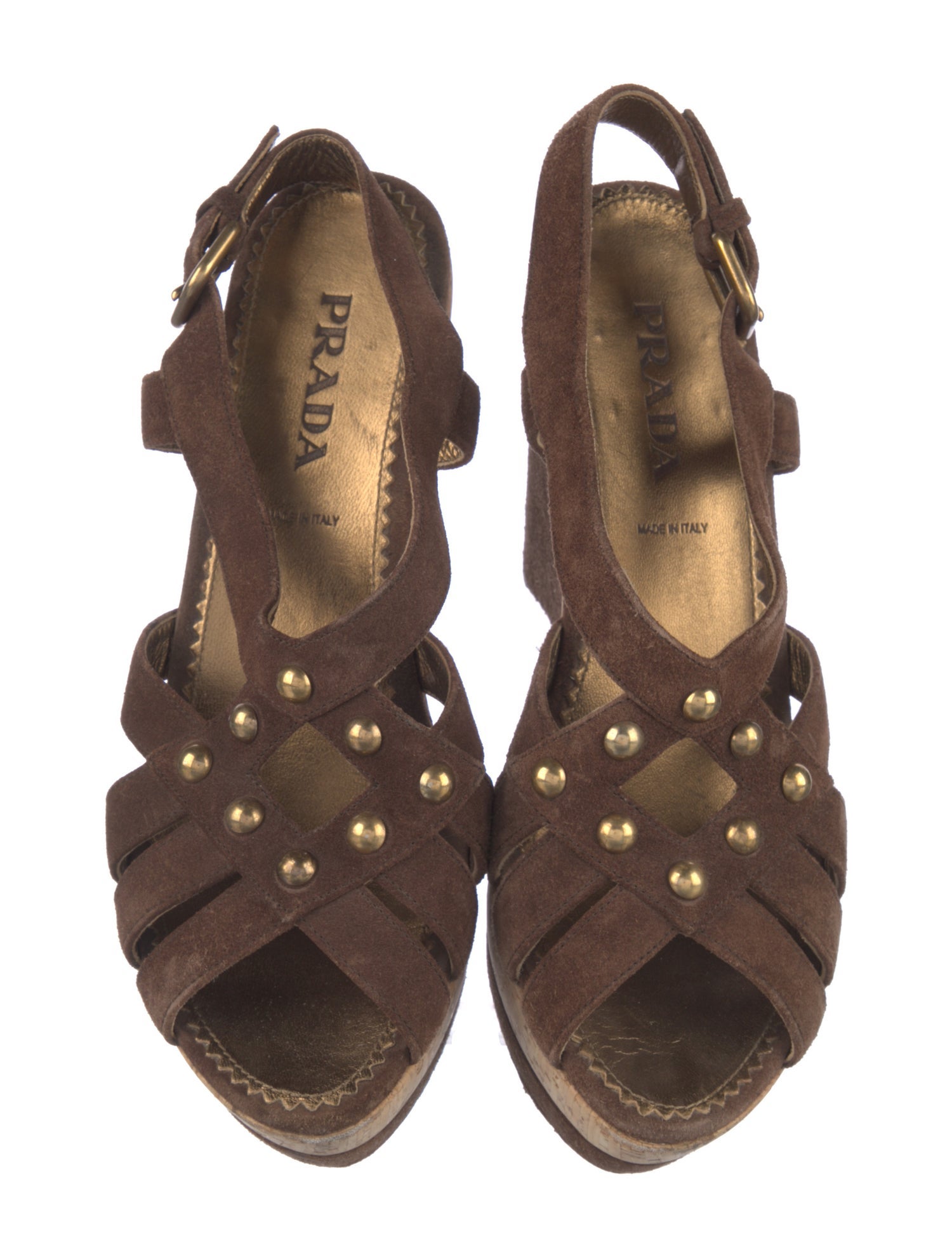 Suede Studded Accents Slingback Sandals