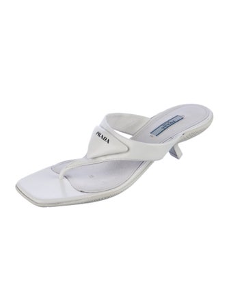 Prada Leather Flip Flops