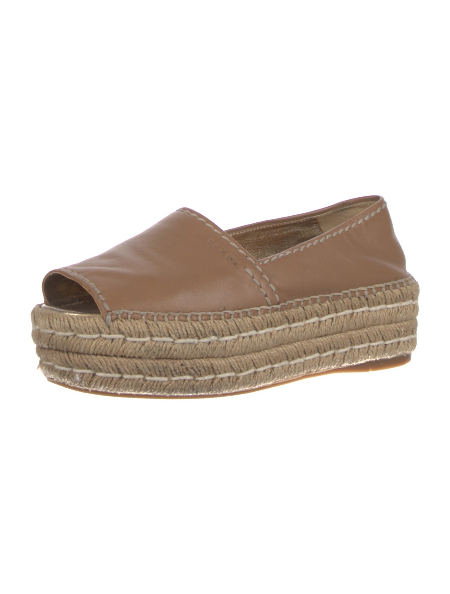 Prada Leather Espadrilles