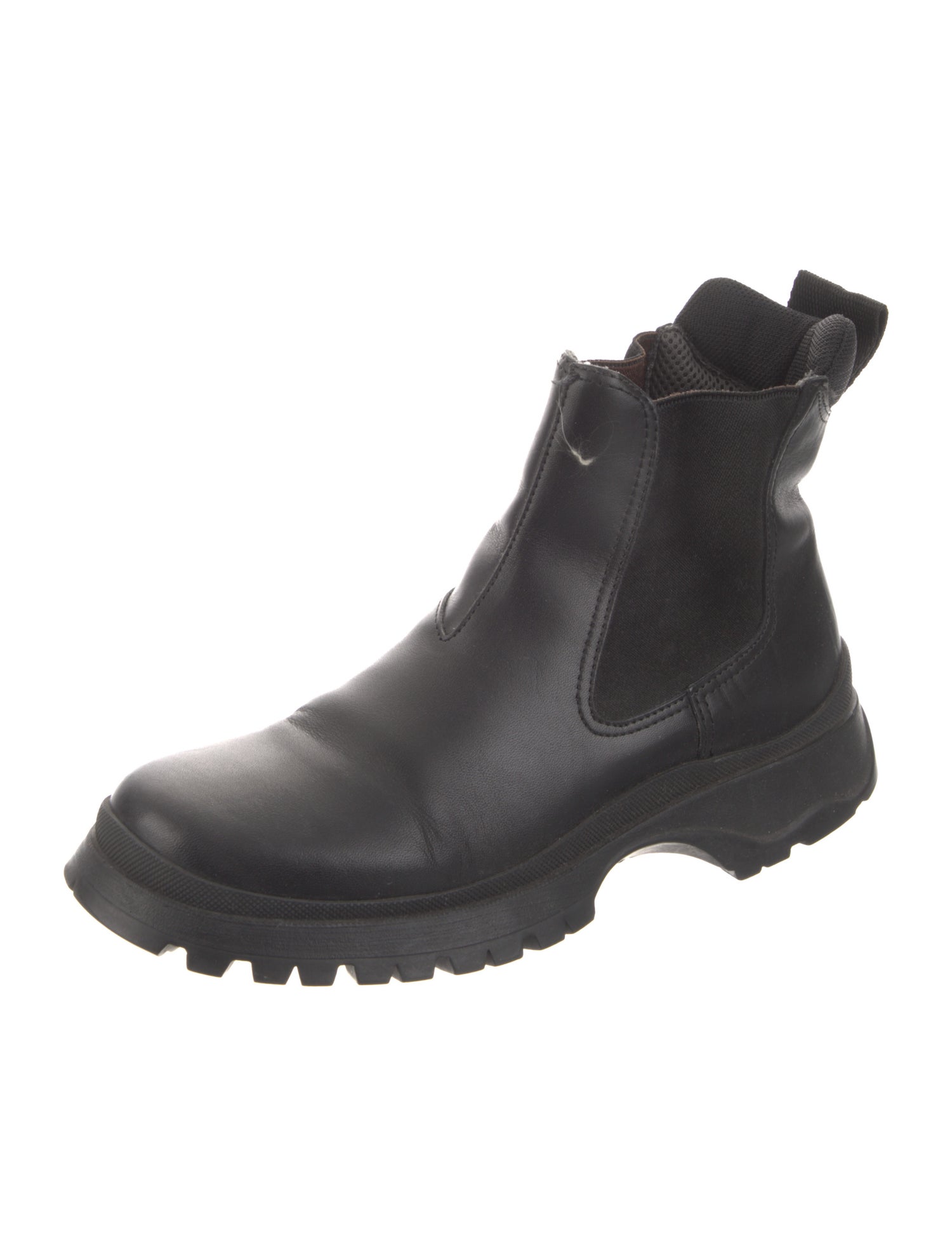 Prada Leather Chelsea Boots