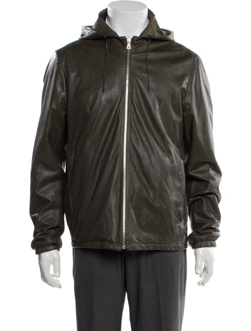 Prada 2013 Enameled Metal Triangle Moto Jacket