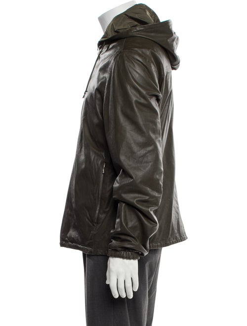 Prada 2013 Enameled Metal Triangle Moto Jacket
