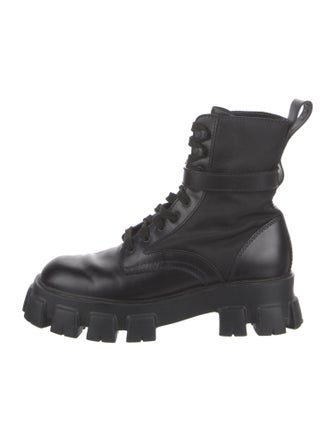 Prada Leather Combat Boots