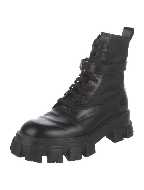 Prada Leather Combat Boots