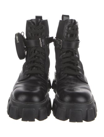 Prada Leather Combat Boots