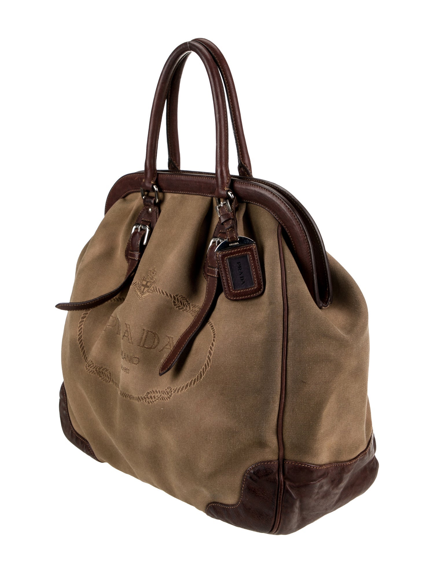 Prada Canvas Canapa Logo Jacquard