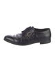 Prada Leather Lasercut Accents Monk Straps
