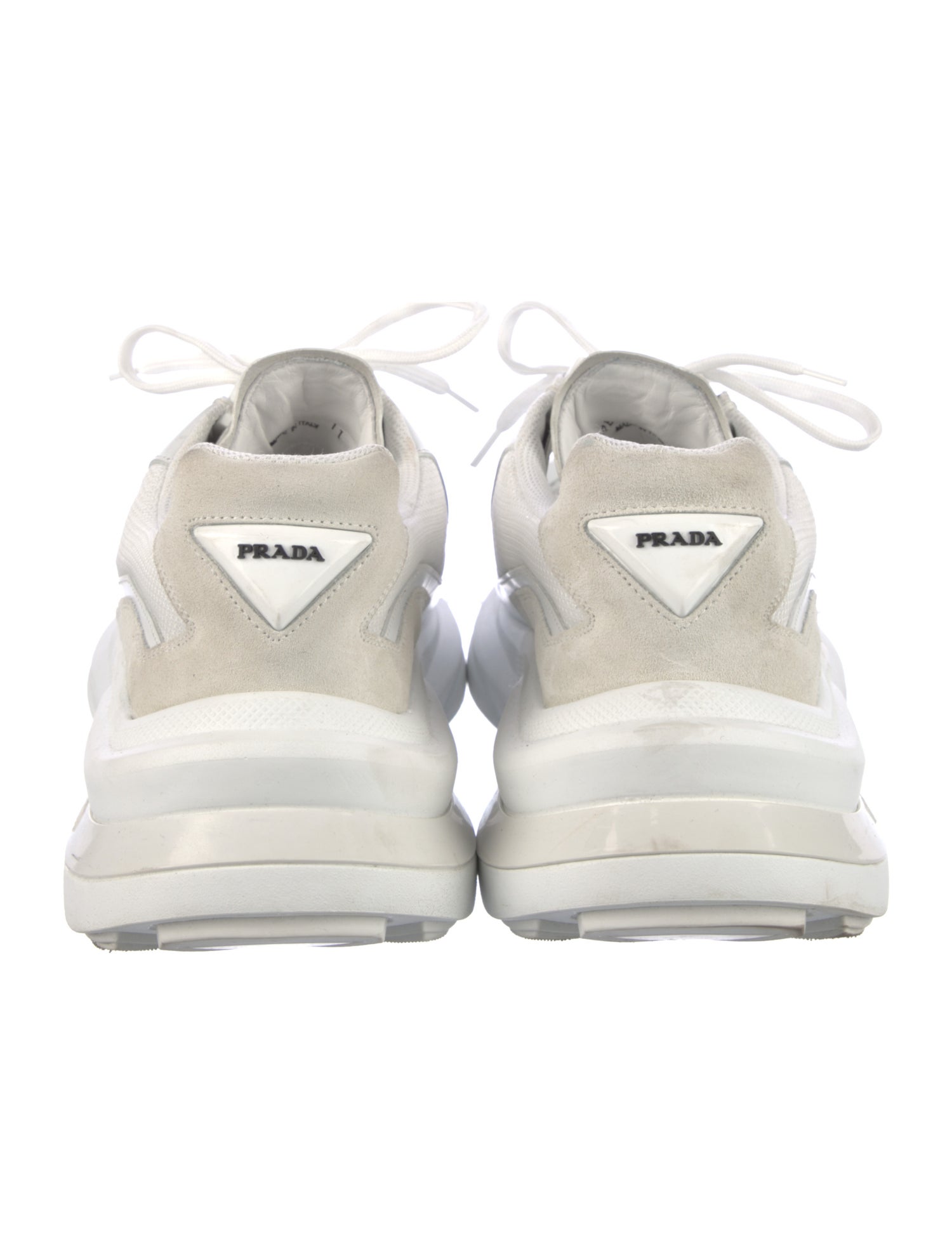 Prada Leather Printed Sneakers