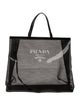 Prada Enameled Metal Triangle Sequin Tote Bag