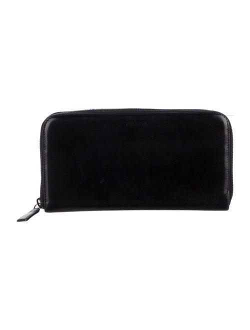 Prada Spazzolato Leather Continental Wallet