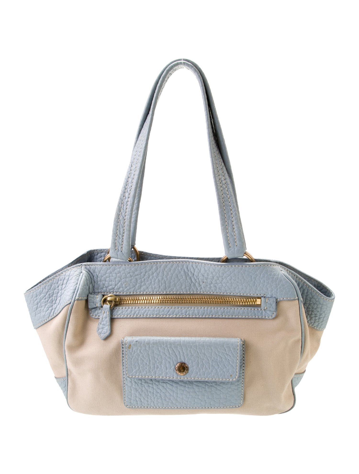 Prada Enameled Metal Triangle Top Handle Bag