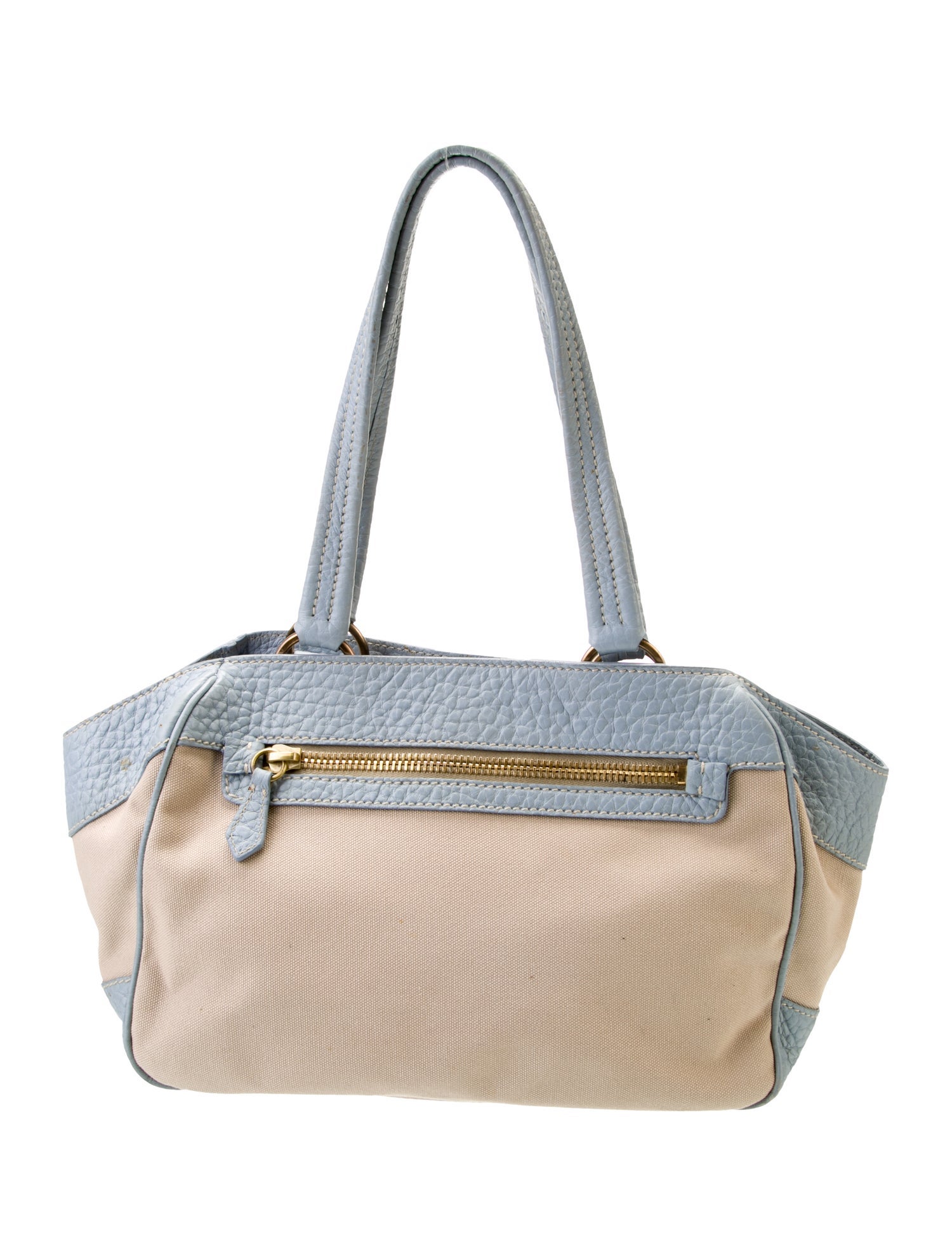 Prada Enameled Metal Triangle Top Handle Bag