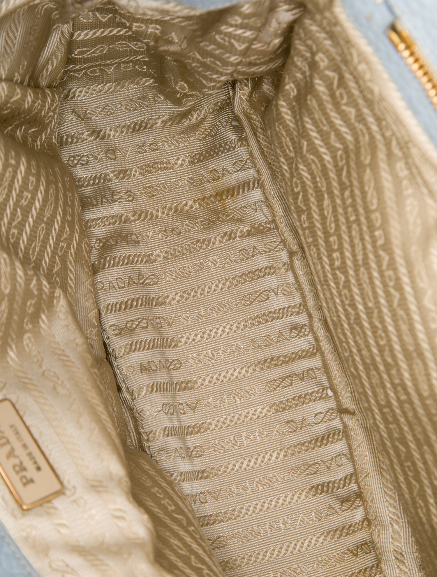 Prada Enameled Metal Triangle Top Handle Bag