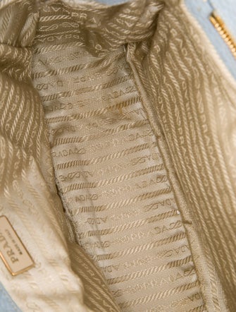 Prada Enameled Metal Triangle Top Handle Bag