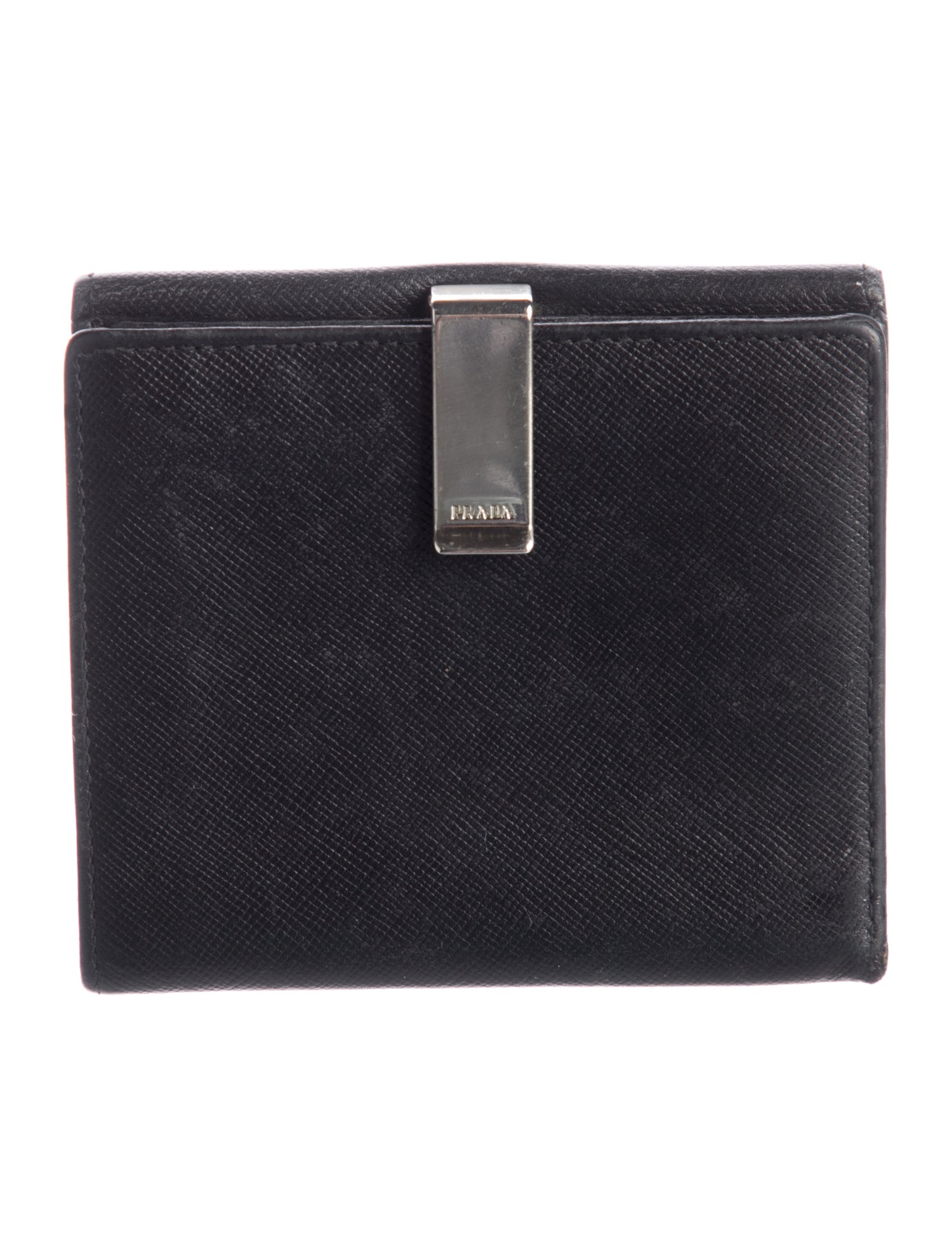 Prada Saffiano Cuir Leather Compact Wallet