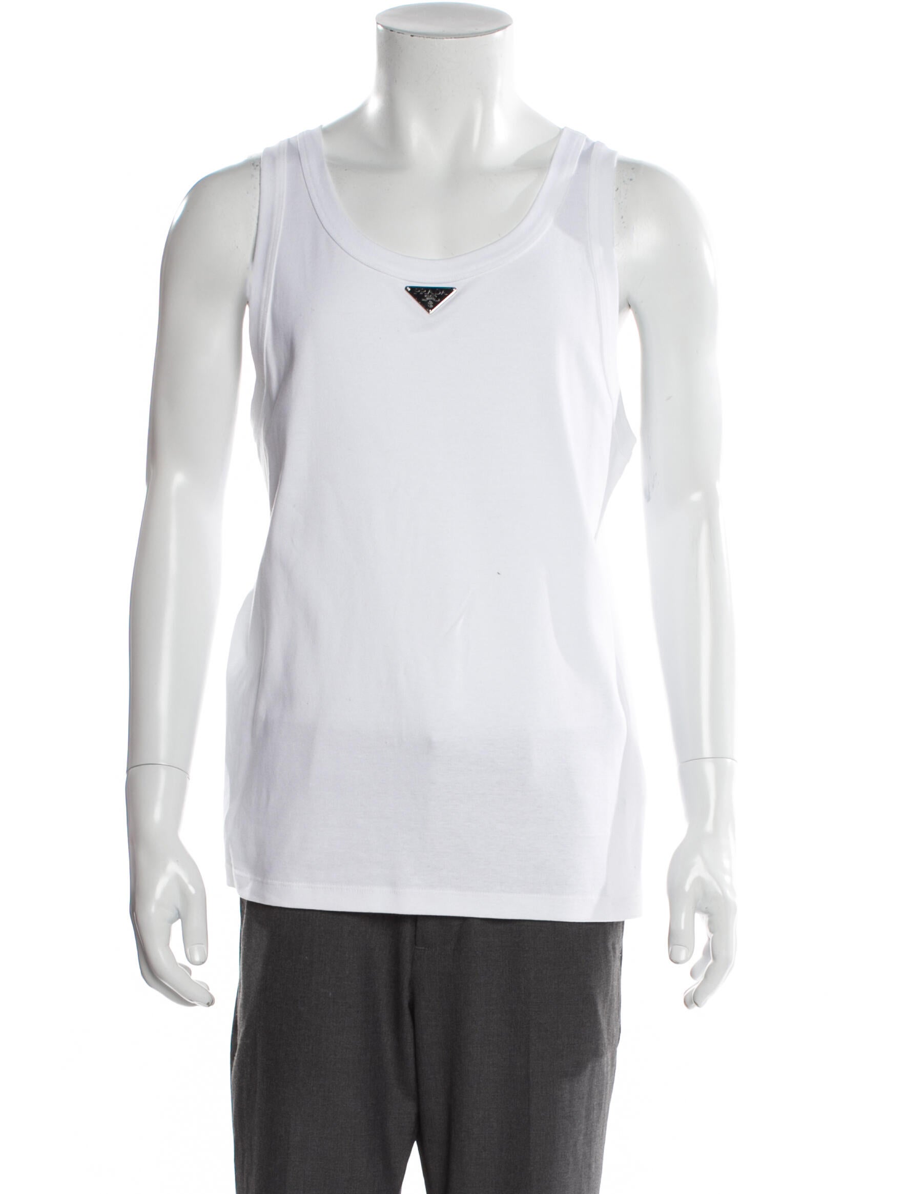 Prada 2022 Enameled Metal Triangle Tank