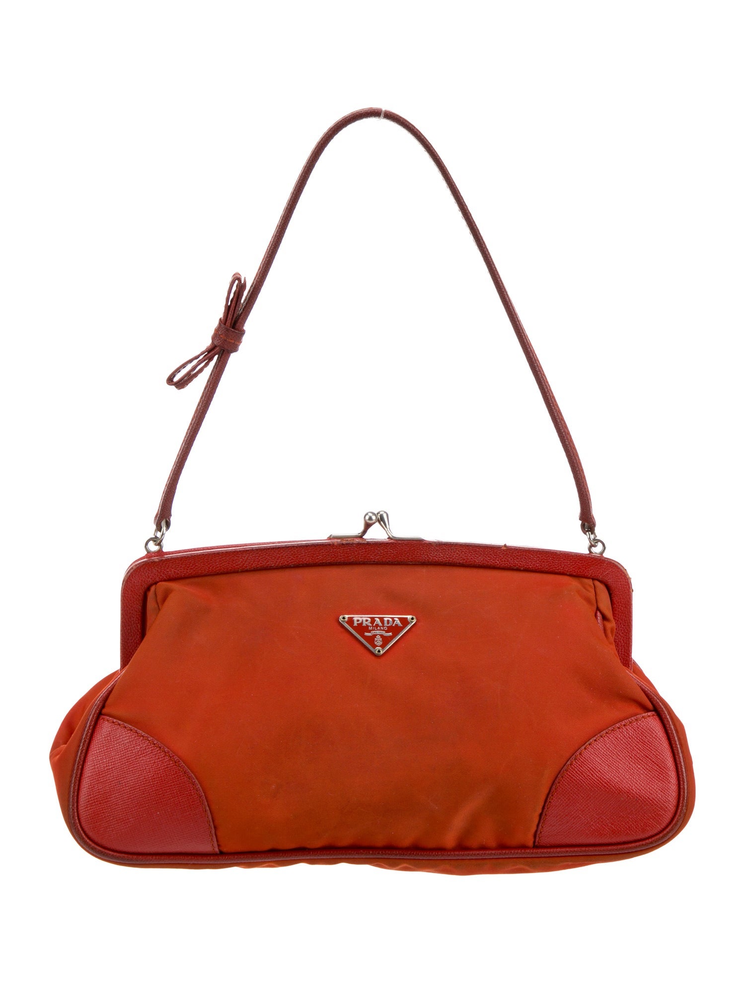 Prada Enameled Metal Triangle Frame