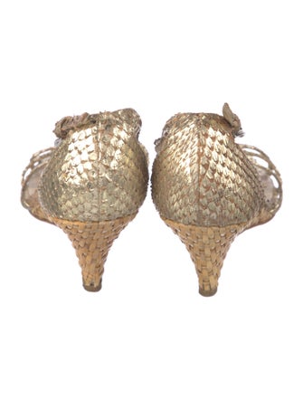 Prada GG Embossed T-Strap Sandals