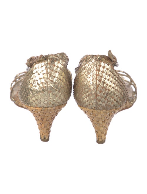 Prada GG Embossed T-Strap Sandals