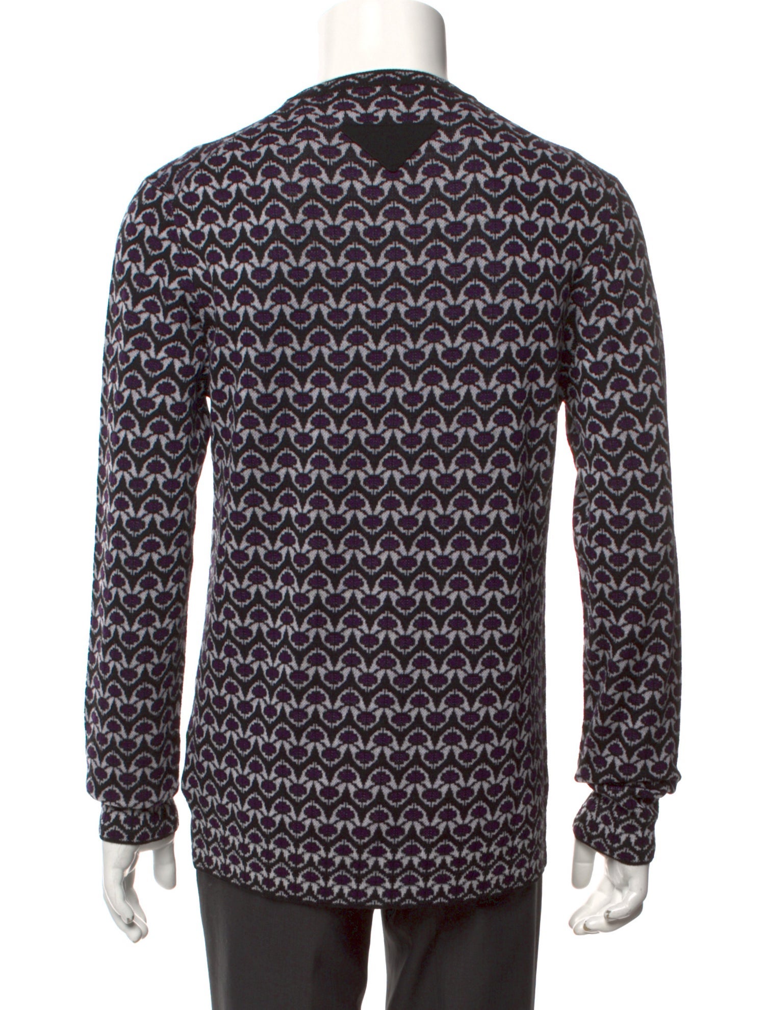 Prada 2021 Enameled Metal Triangle Pullover