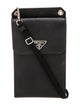Prada Enameled Metal Triangle Crossbody Bag