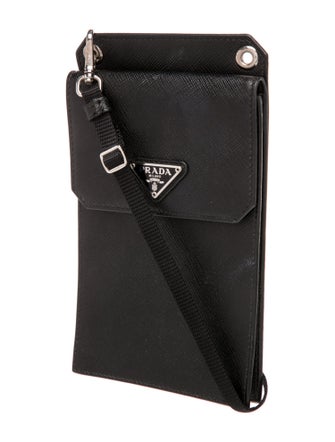Prada Enameled Metal Triangle Crossbody Bag