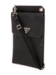 Prada Enameled Metal Triangle Crossbody Bag