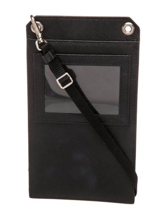 Prada Enameled Metal Triangle Crossbody Bag