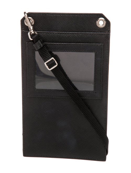 Prada Enameled Metal Triangle Crossbody Bag