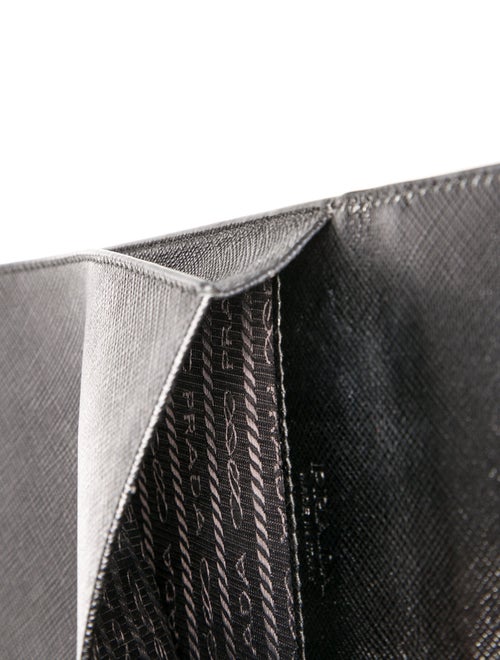 Prada Enameled Metal Triangle Crossbody Bag