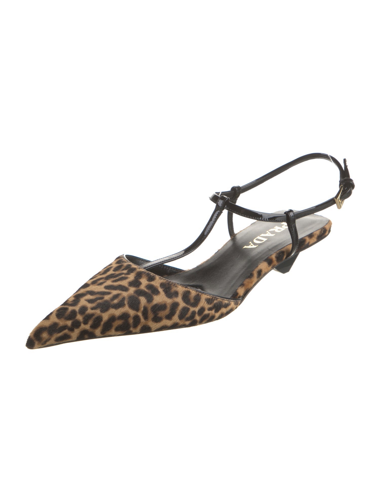 Prada Ponyhair Animal Print T-Strap Pumps
