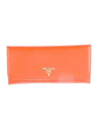 Prada Vitello Move Leather Continental Wallet