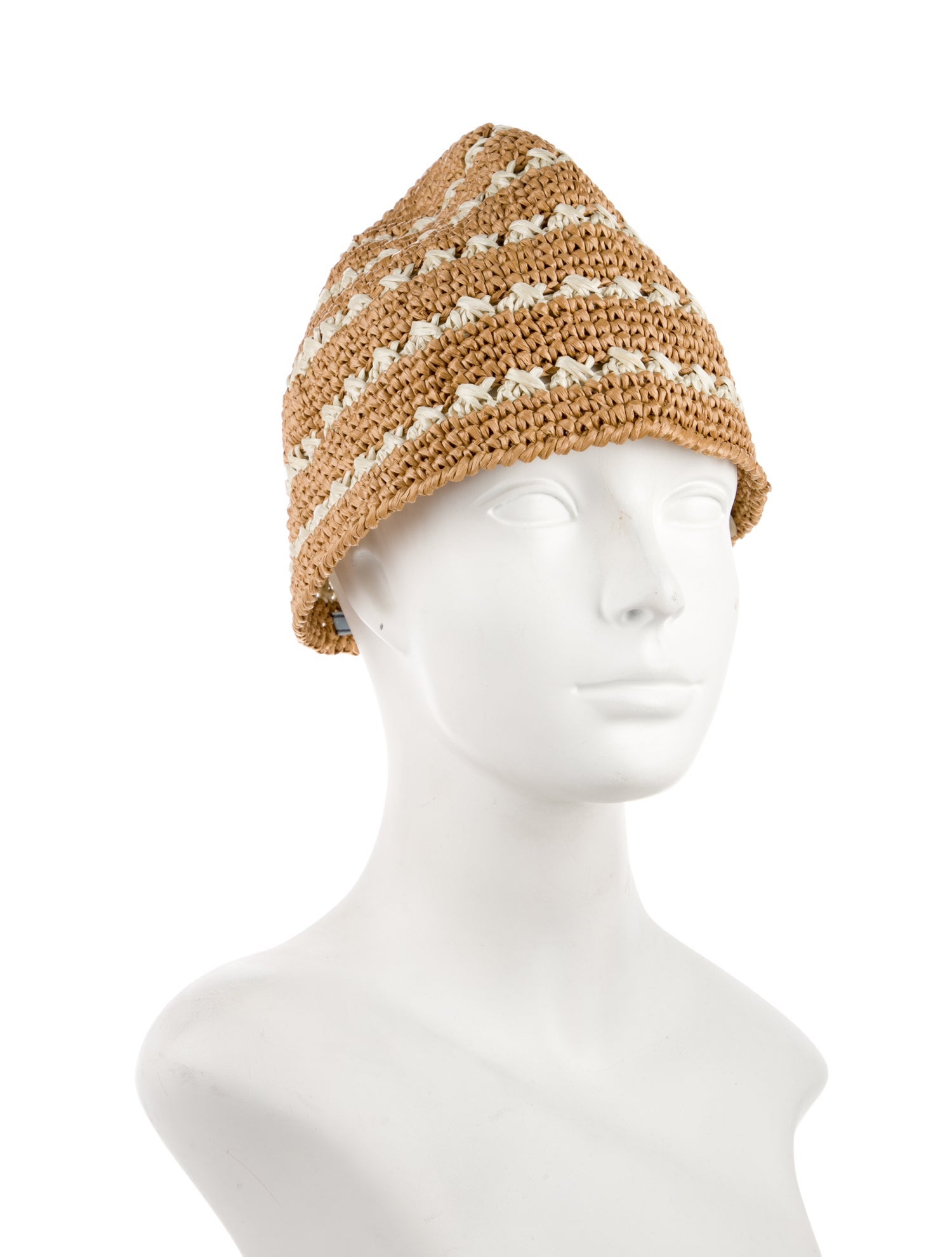 Prada Straw Woven Beanie