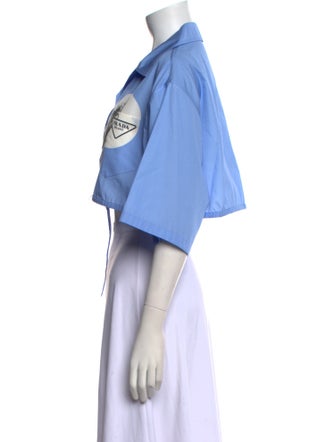 Prada 2022 Three-Quarter Sleeve Crop Top